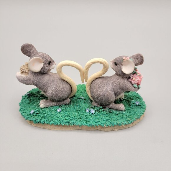 Charming Tails Love Mice Figurine Early Issue Retired 89/314 HTF RARE - Picture 4 of 6